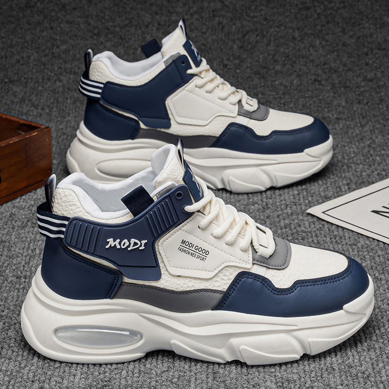 Dikke gedempte casual herenschoenen met colourblock-design 6