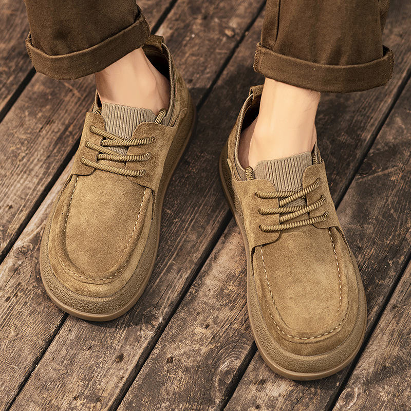 Men's Suede Cushioned Lace-Up Casual Shoes detail 4
