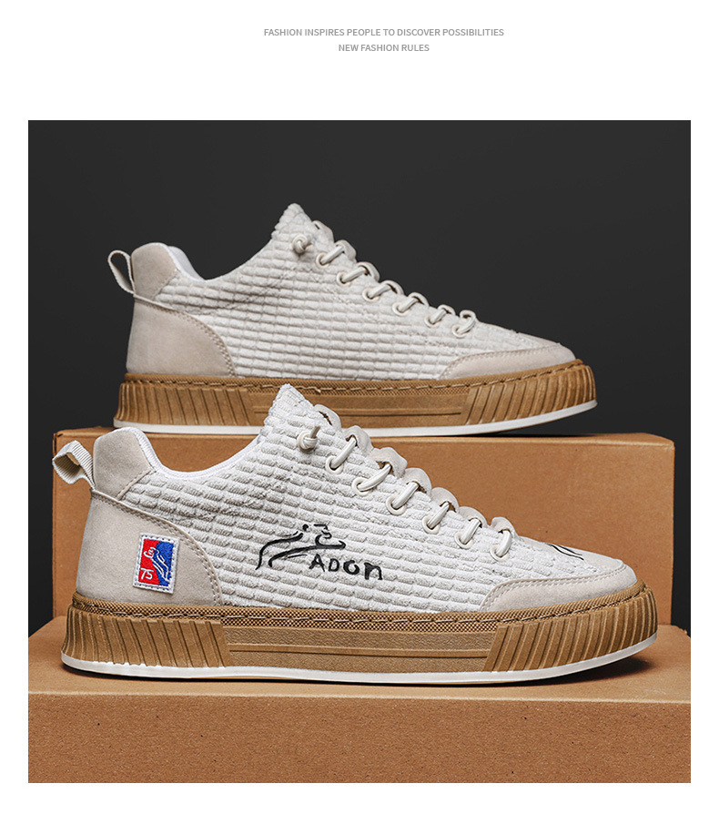 Men's Vintage Lace-Up Non-Slip Casual Shoes detail 13