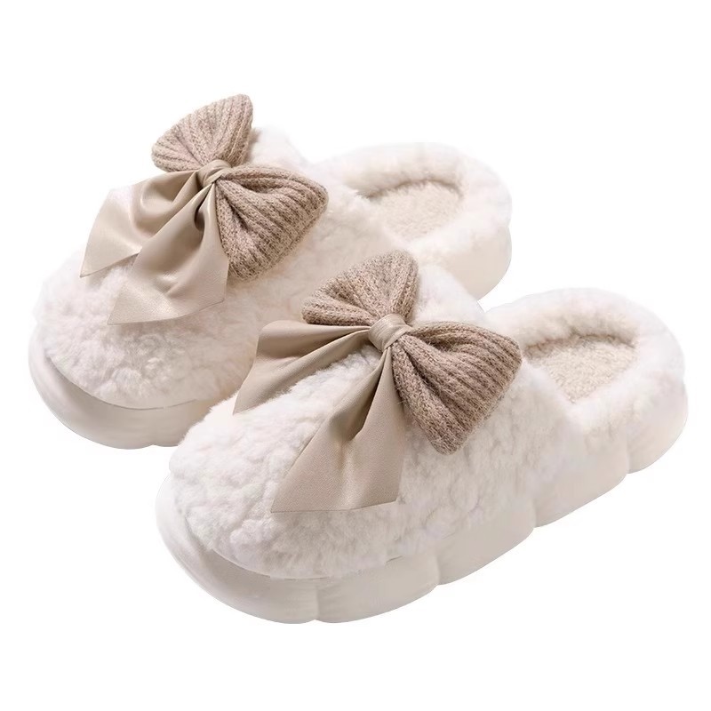 Warme pluchen instap-pantoffels voor dames 4