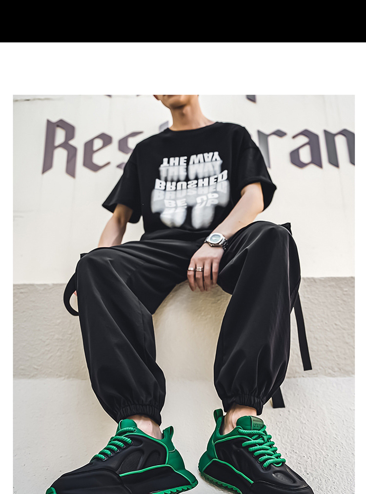 Sneakers casual stringate da uomo color block detail 10