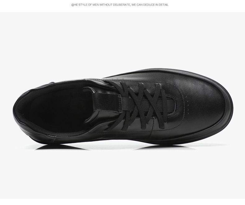 Minimalistische Schnür-Freizeitschuhe aus Leder für Herren detail 9