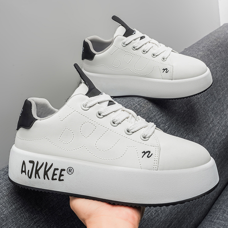 Unisex Plateau Freizeitschuhe zum Schnüren mit Erhöhung 4