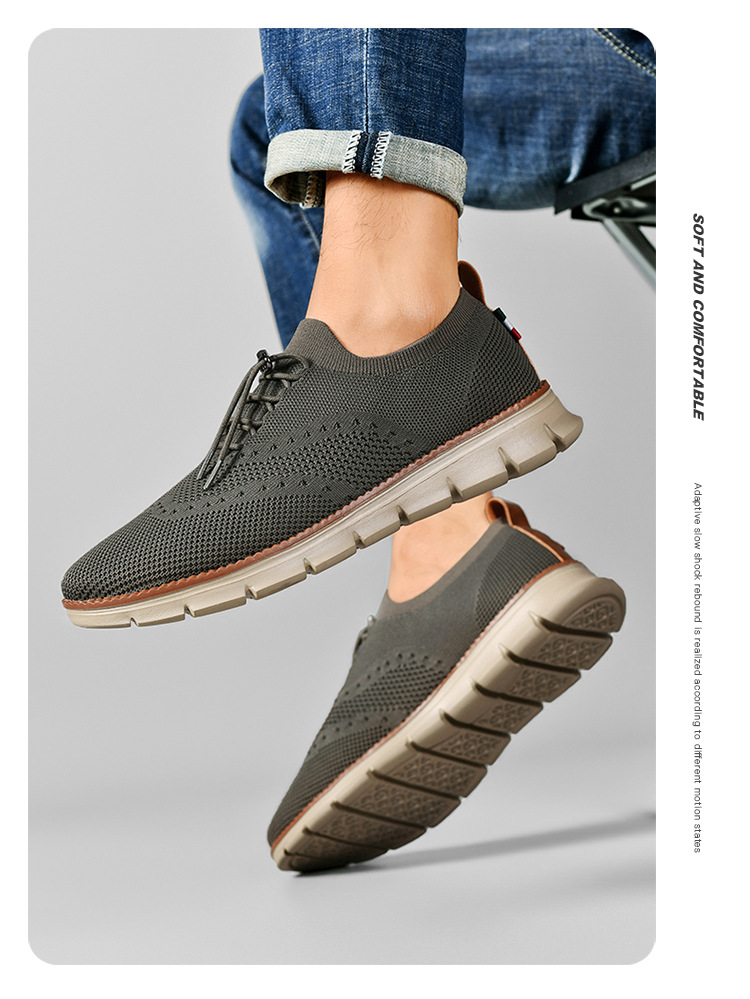 Leichte, atmungsaktive Strick-Freizeitschuhe für Herren detail 2