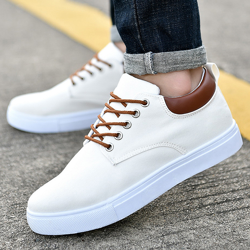 Scarpe casual stringate da uomo in tela traspirante 2