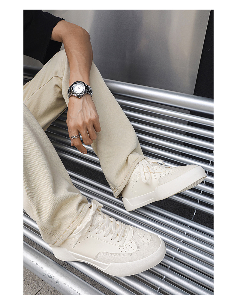 Chaussures casual à lacets respirantes pour homme au design colorblock detail 5