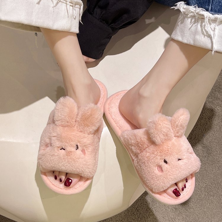Women's Cozy Plush Open-Toe Slippers 4