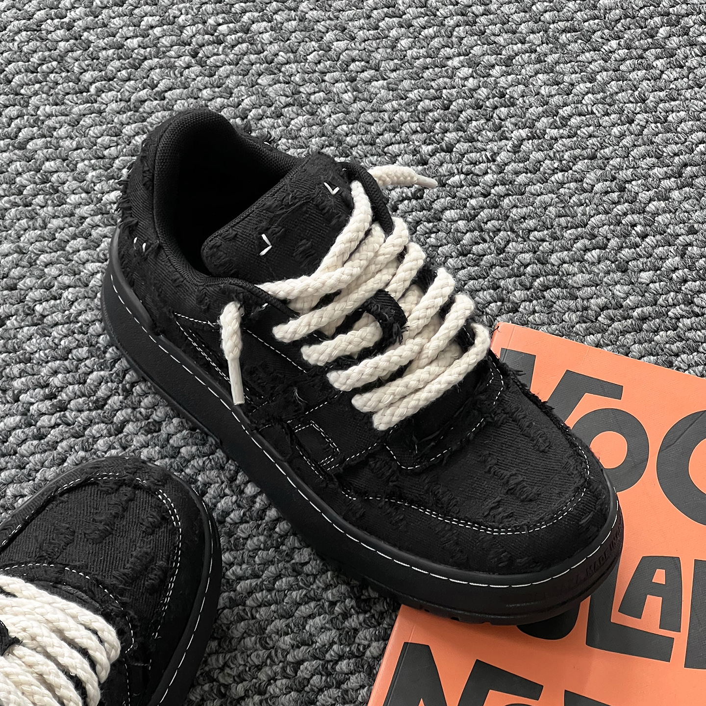 Unisex Plateau-Freizeitschuhe im Distressed-Look mit Schnürung 4