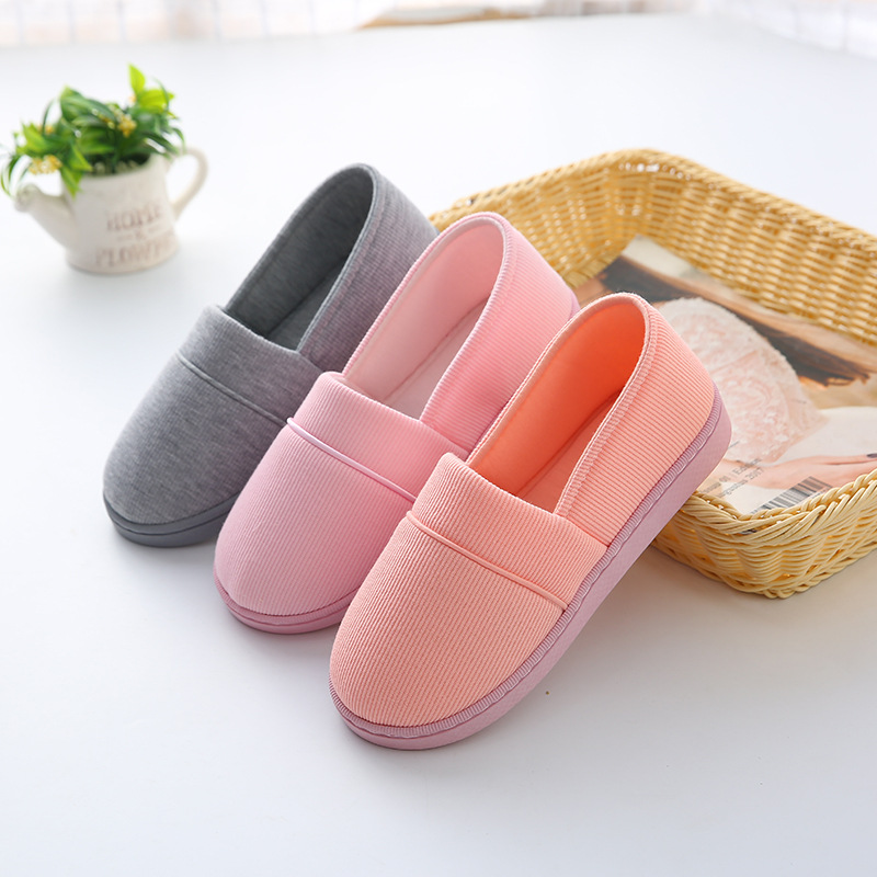 Women's Breathable Cotton-Fabric Slip-On Slippers detail 17