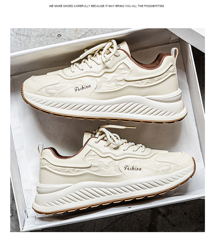 Chaussures casual pour homme à plateforme et lacets avec amorti detail 8