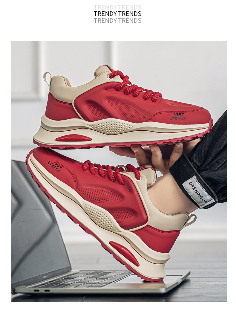 Chaussures casual à plateforme et blocs de couleurs pour homme detail 12