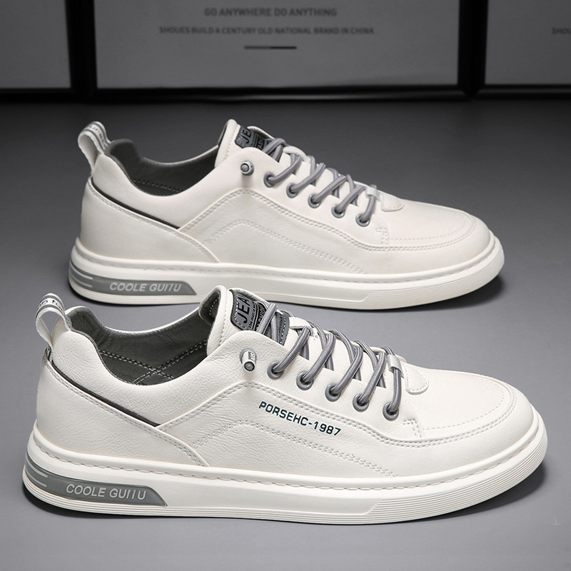Atmungsaktive Herren-Freizeitschuhe aus PU-Leder zum Schnüren 2