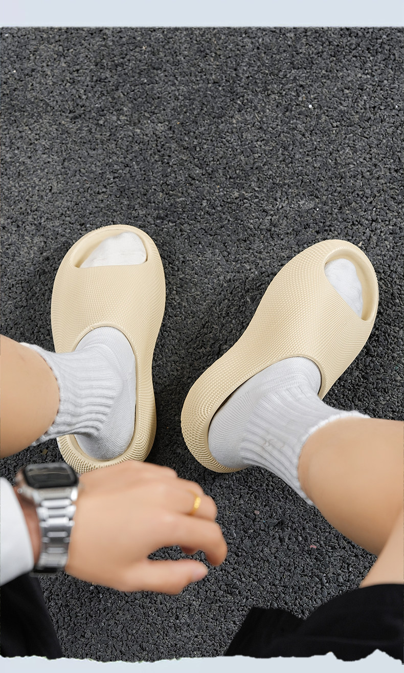 Unisex lichte gewatteerde EVA-pantoffels met open neus detail 4