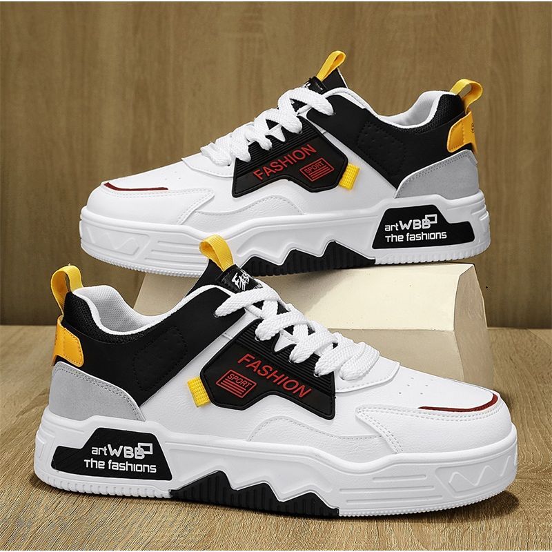 Herren Plateau-Sneaker mit Schnürung im Colorblock-Design