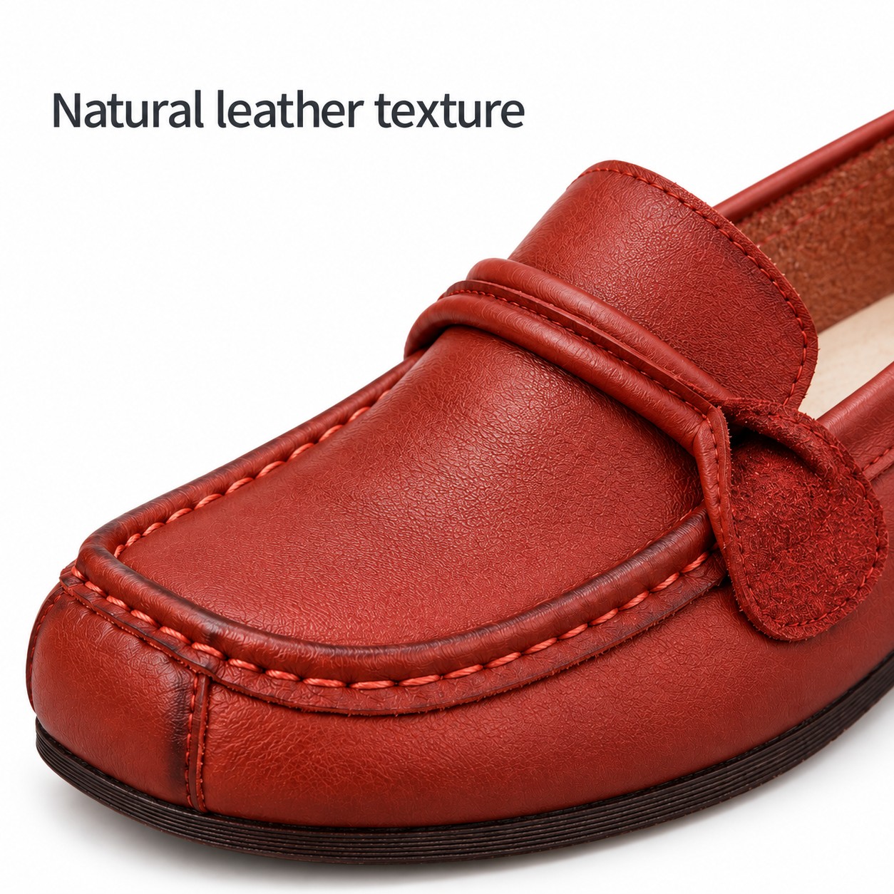 Women's Full-Grain Leather Penny Loafer Flats detail 1