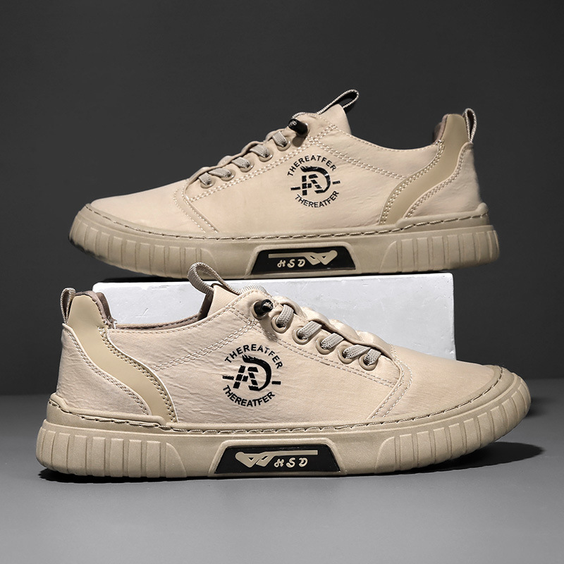 Men's Breathable Canvas Lace-Up Casual Shoes detail 8