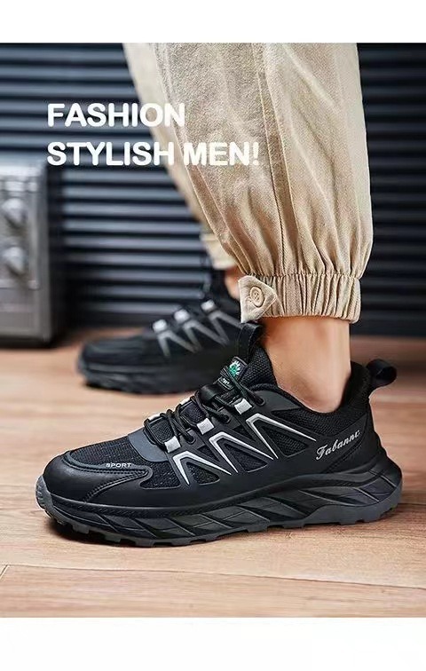 Atmungsaktive, gedämpfte Schnür-Sneaker für Herren detail 3