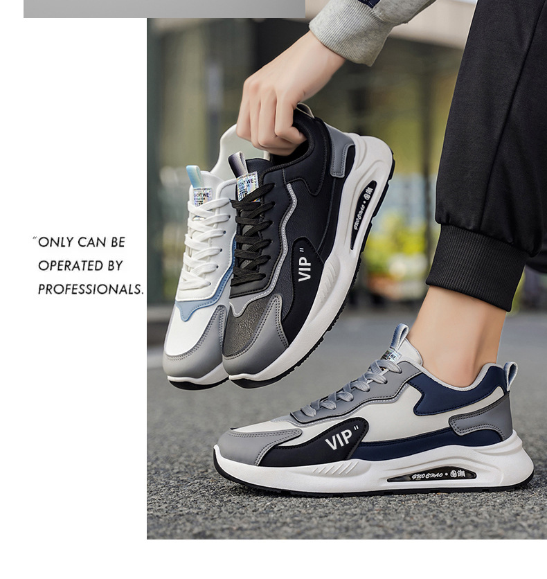 Scarpe casual da uomo stringate e ammortizzate con motivo color block detail 3
