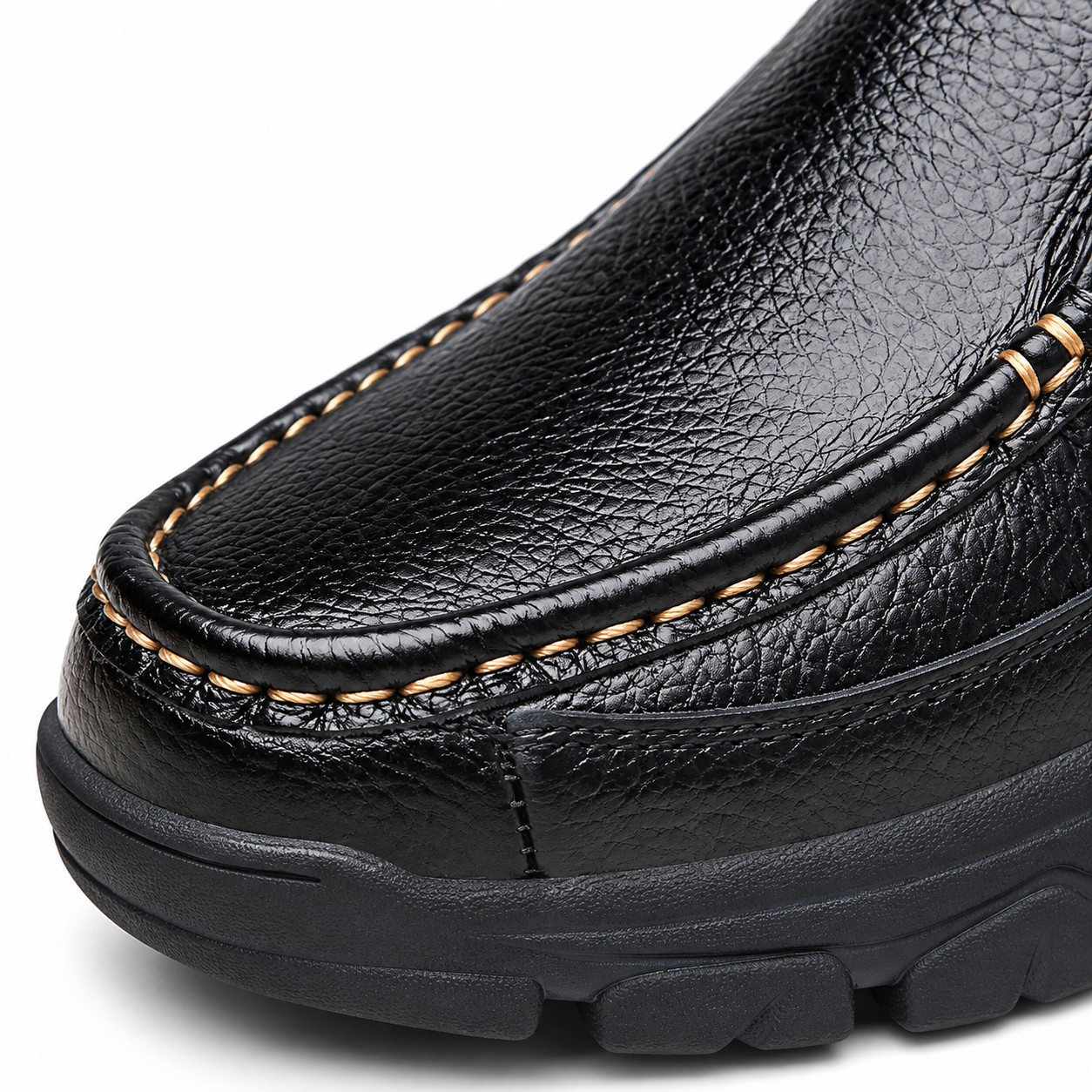 Men's Full-Grain Leather Lug-Sole Casual Shoes 14