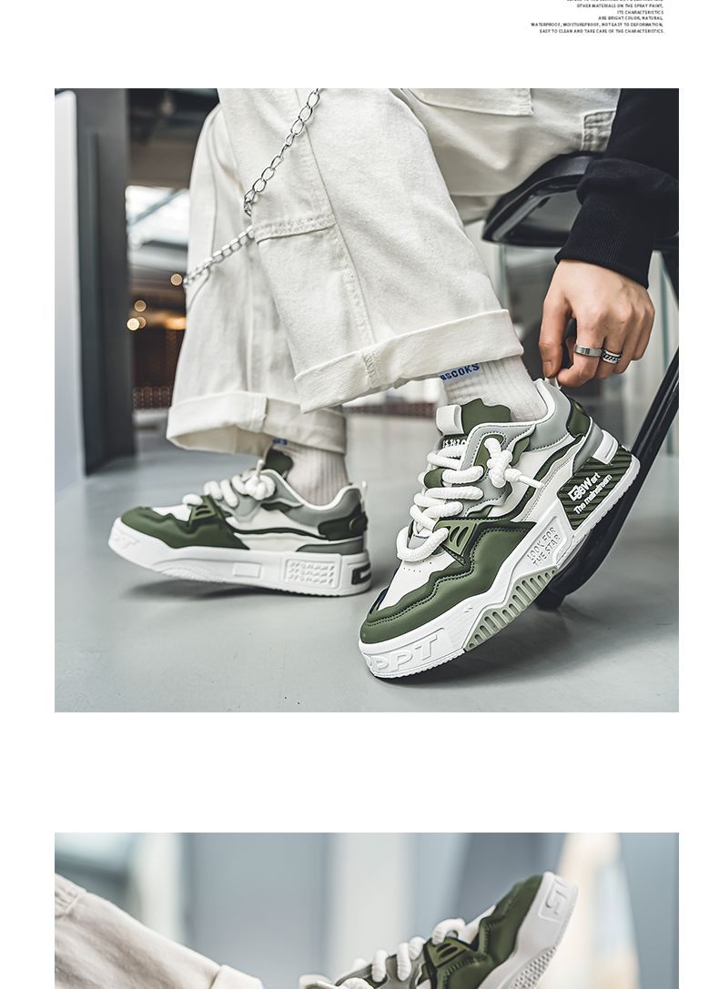 Zapatillas de skate unisex con plataforma chunky y diseño colorblock detail 17