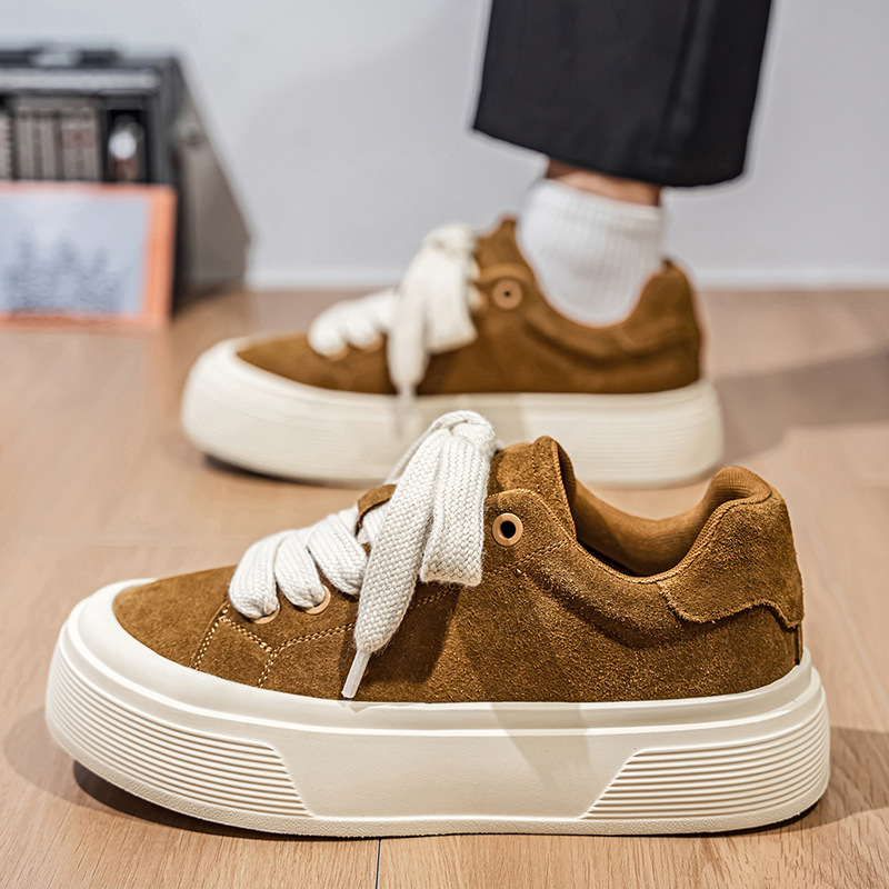 Herren Plateau-Freizeitschuhe aus Wildleder mit Schnürung detail 19