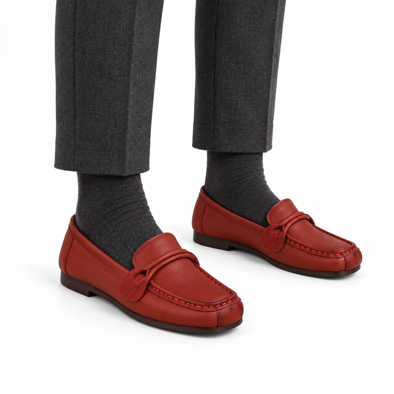 Women's Full-Grain Leather Penny Loafer Flats 5