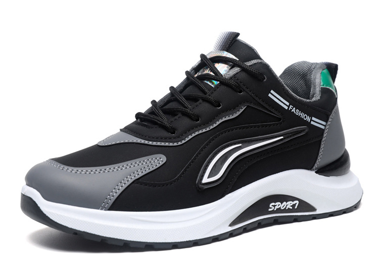 Men's Colorblock Cushioned Lace-Up Sneakers detail 16