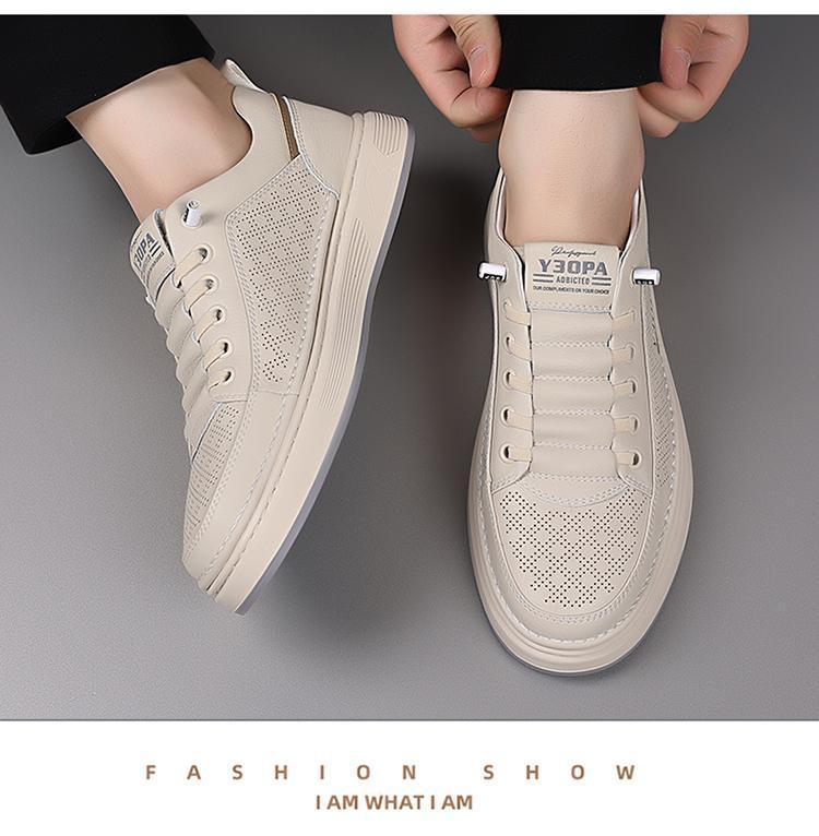 Chaussures casual pour homme respirantes et perforées à lacets detail 3