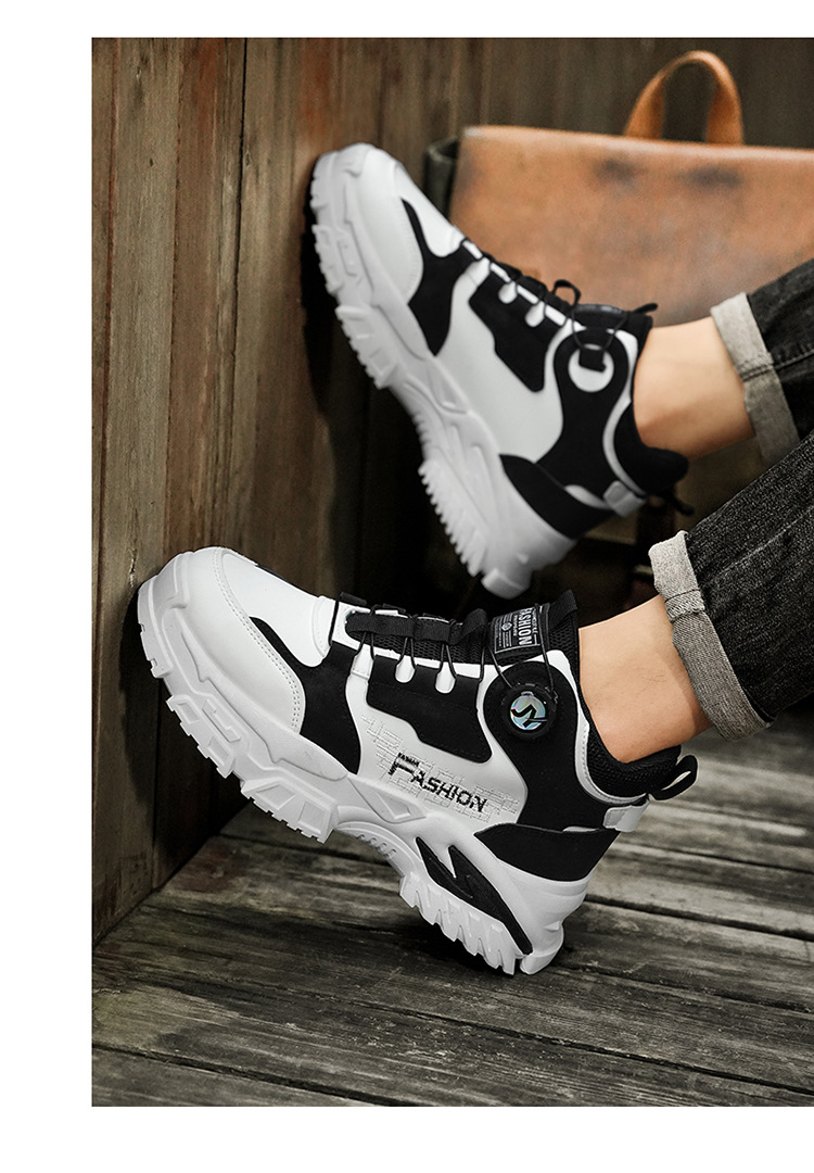 Chaussures casual à plateforme antidérapantes pour homme style colorblock detail 8