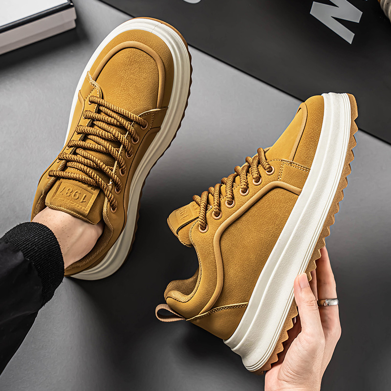 Men's Platform Lace-Up Casual Shoes detail 13