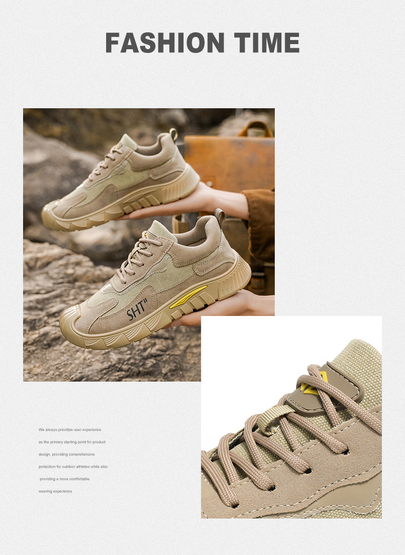 Chaussures casual pour hommes respirantes à lacets style color-block detail 2
