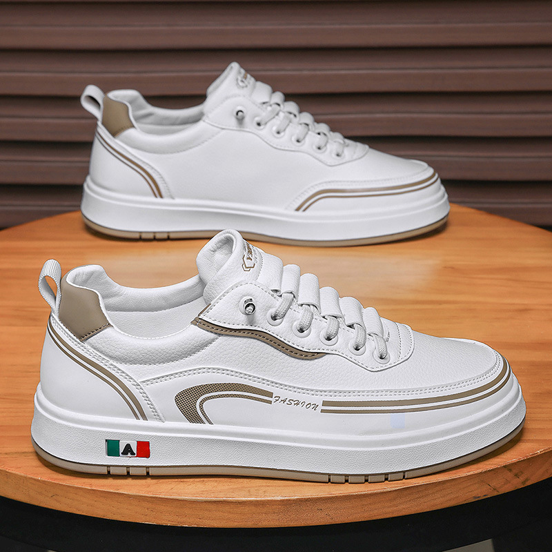Casual herenschoenen met veters van PU-leer – Antislip 3