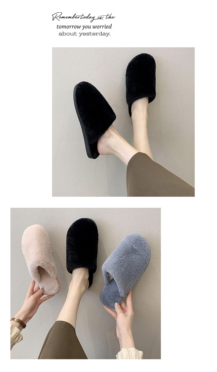Women's Cozy Warm Plush Slip-On Slippers detail 5