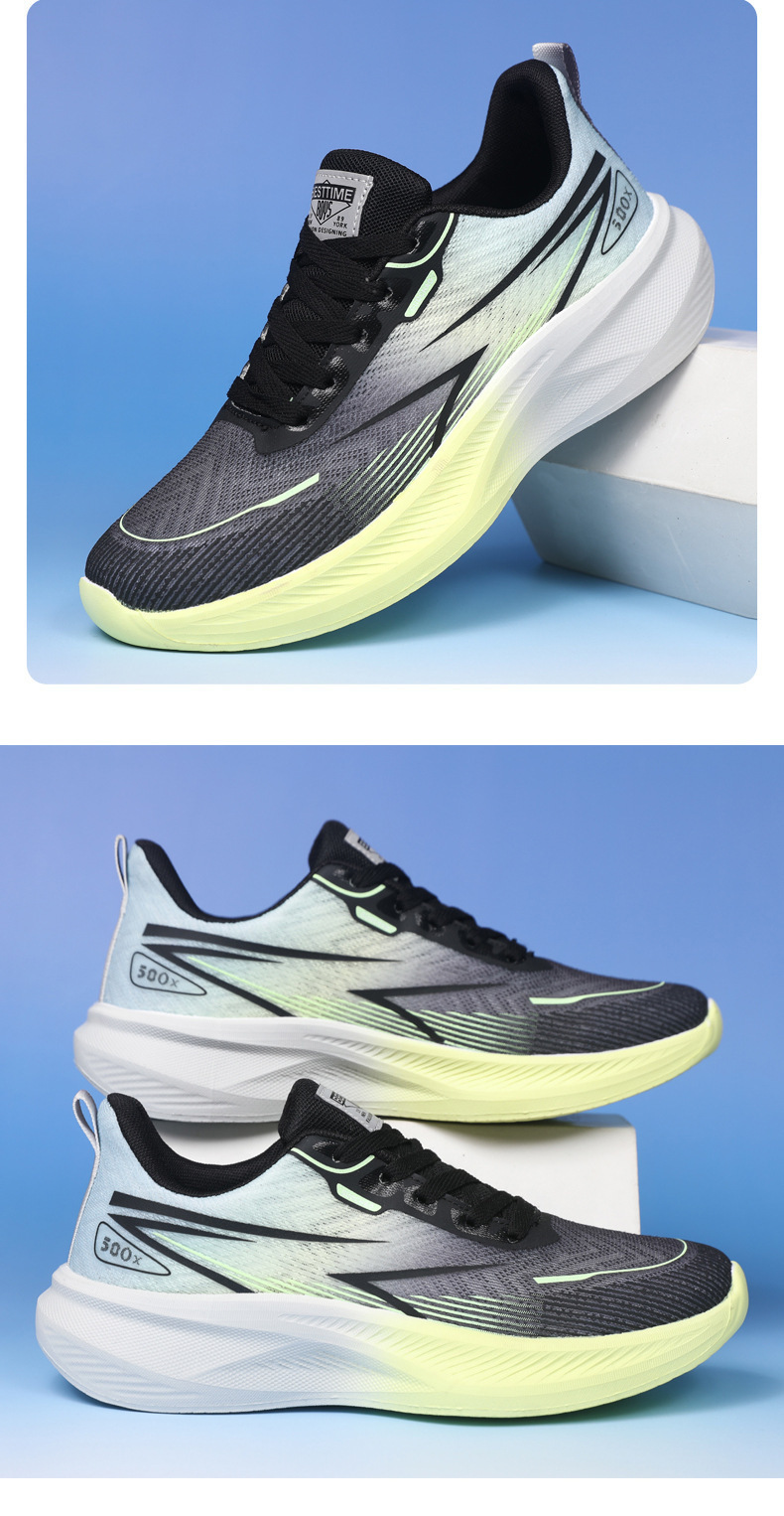 Atmungsaktive gedämpfte Herren-Laufschuhe mit Schnürung detail 18