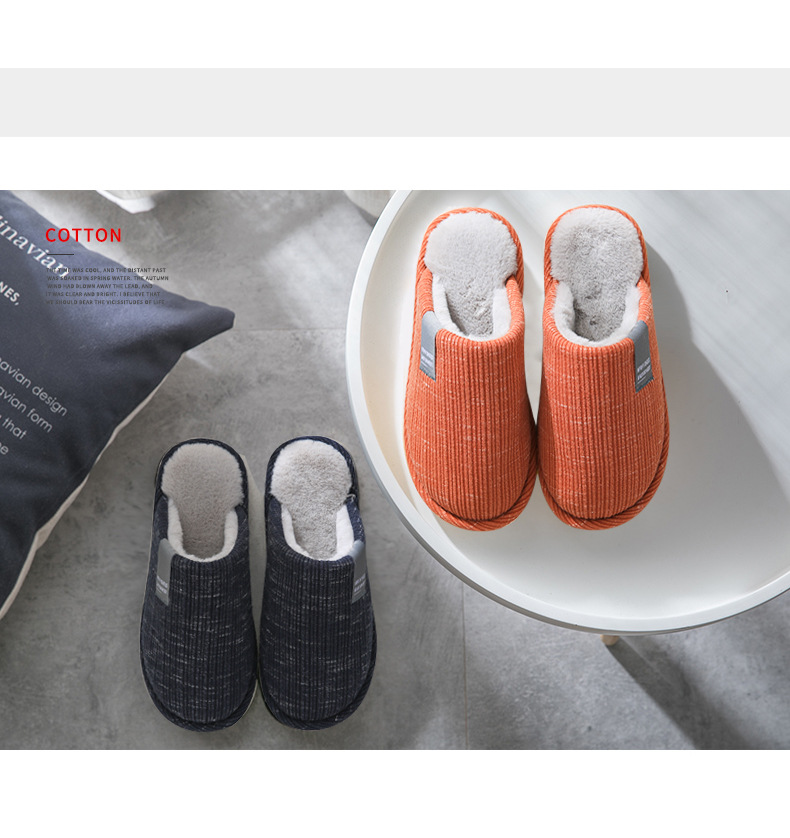 Unisex Gemütliche Warme Plüsch-Hausschuhe zum Hineinschlüpfen detail 1
