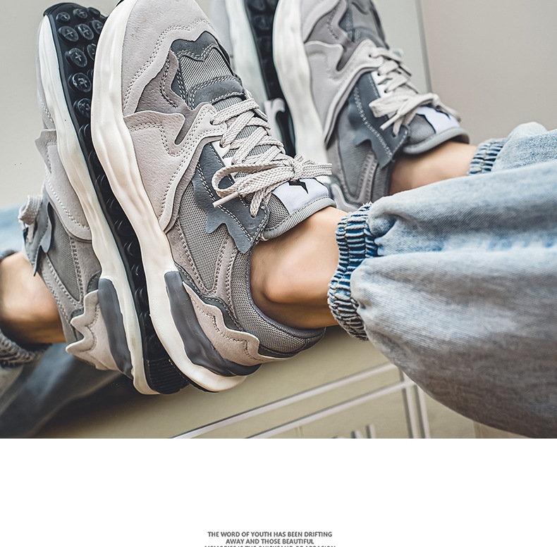 Chaussures casual pour homme respirantes à lacets style color-block detail 10