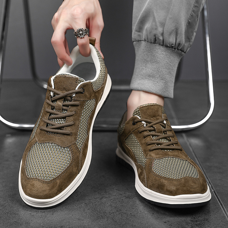 Scarpe casual stringate e traspiranti in mesh da uomo 5