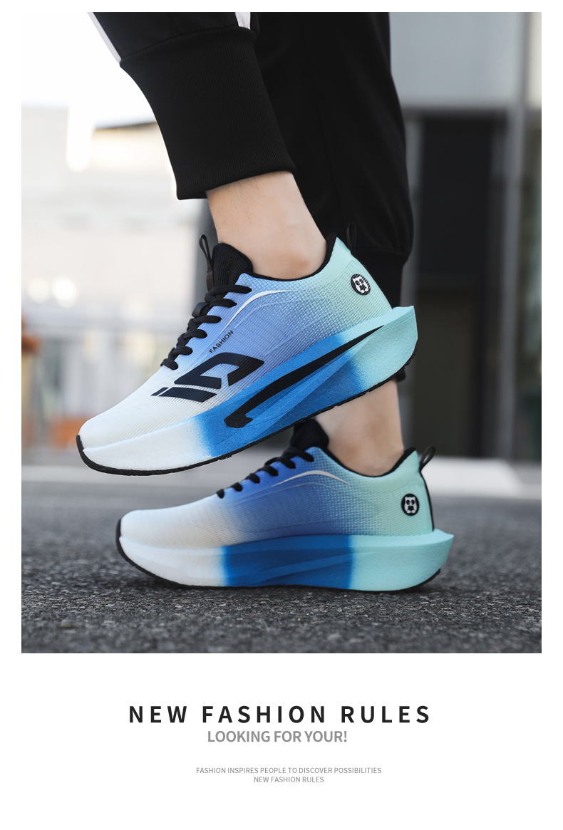 Scarpe da corsa traspiranti in mesh da uomo con suola platform ammortizzata detail 12
