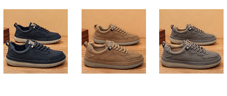 Herren Freizeitschuhe aus PU-Leder mit Schnürung & rutschfester Sohle detail 1