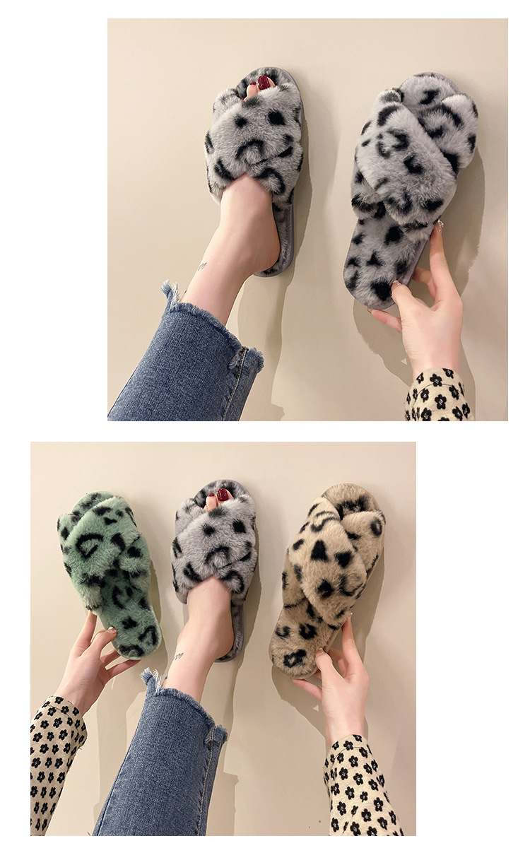 Pantofole aperte in morbido peluche da donna detail 4