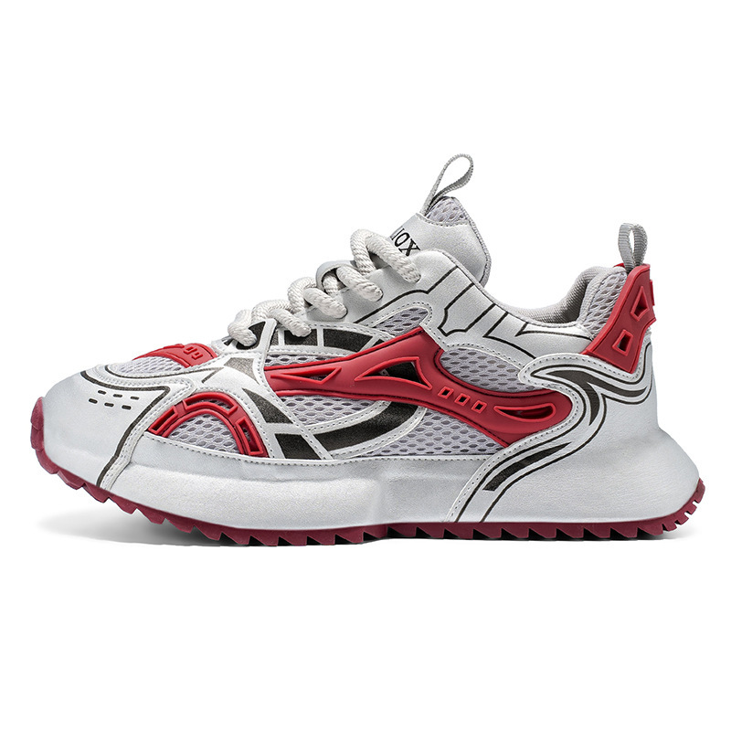 Baskets casual respirantes en mesh à blocs de couleurs pour homme 6
