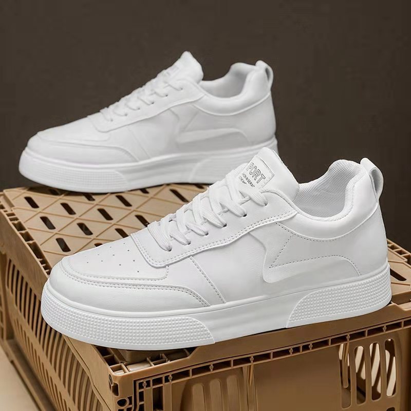 Herren PU-Leder Sneaker Schnürschuhe Casual 5