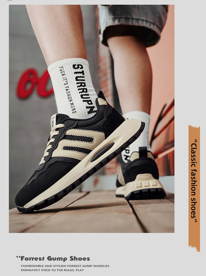 Scarpe casual da uomo ammortizzate e traspiranti con design color block detail 2