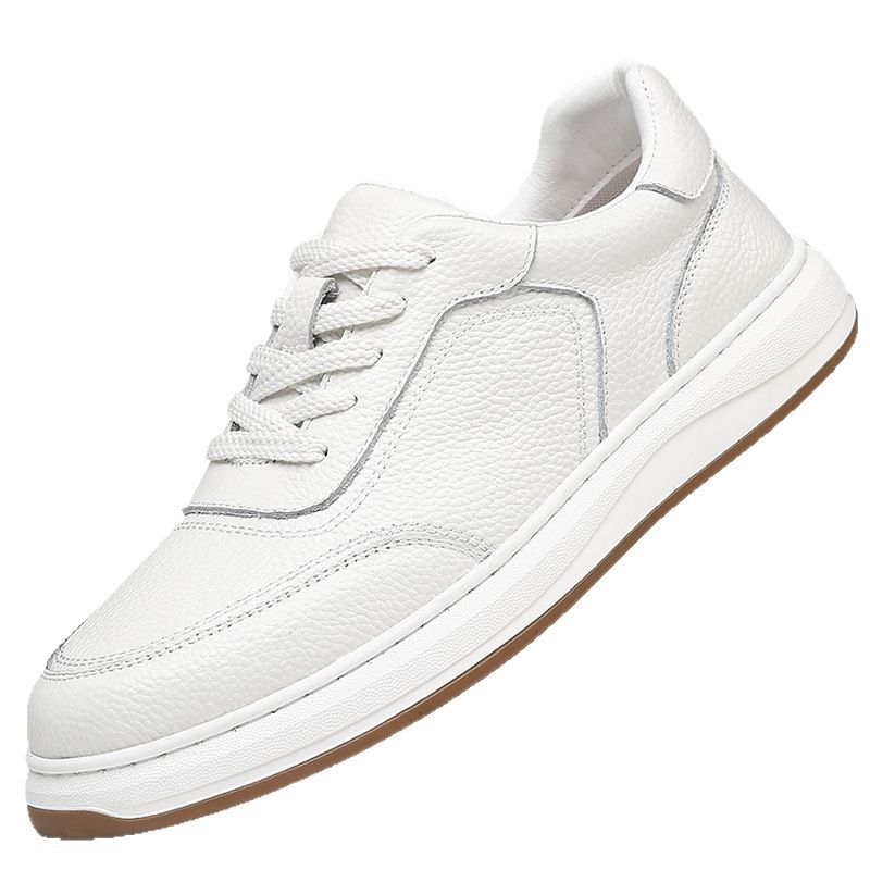 Schnürbare Plateau-Freizeitschuhe für Herren aus Leder 6