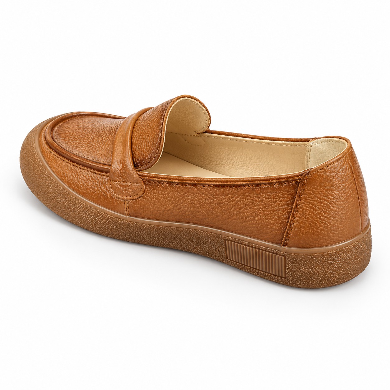 Women's Full-Grain Leather Chunky-Sole Loafer Flats 6