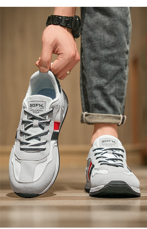 Baskets casual respirantes en mesh à blocs de couleur pour homme detail 1