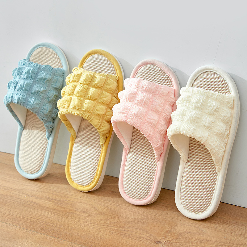 Women's Breathable Linen Open-Toe Slippers 4