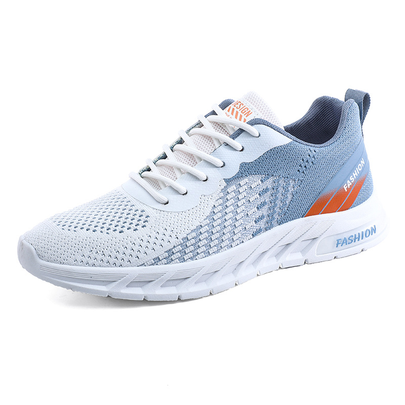 Men's Breathable Mesh Lace-Up Running Shoes detail 5