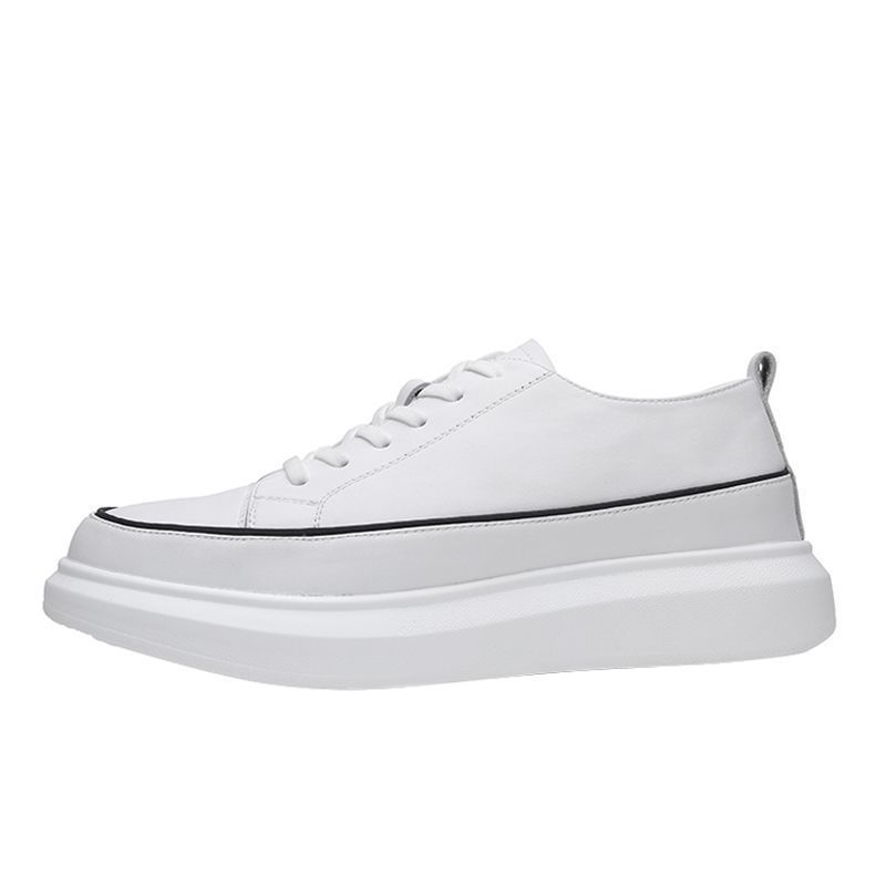 Plateau-Freizeitschuhe für Herren aus PU-Leder zum Schnüren 5