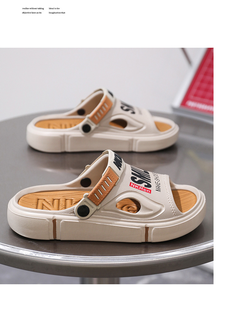 Lichtgewicht platform sandalen met open teen en demping voor heren detail 19
